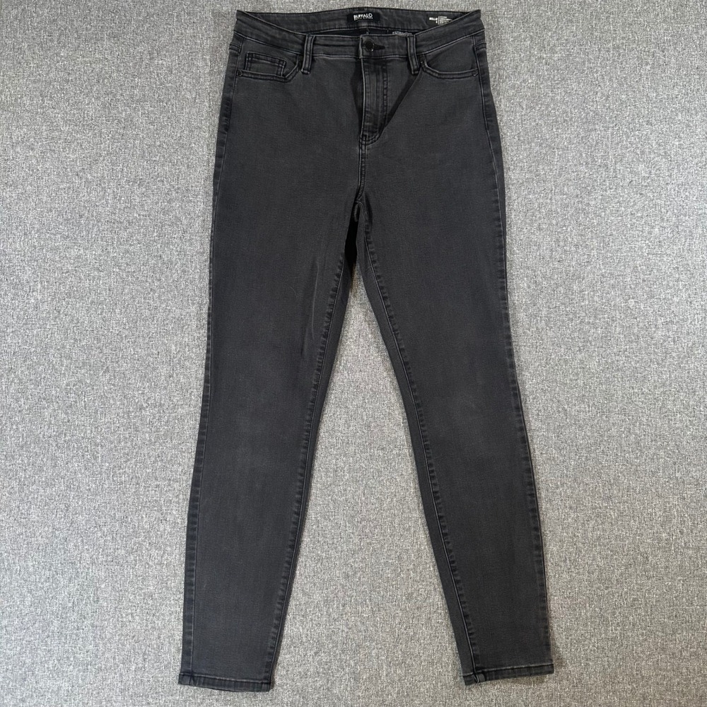 Buffalo David Bitton Mollie Skinny Jeans Womens 8 Black High Rise Stretch Denim